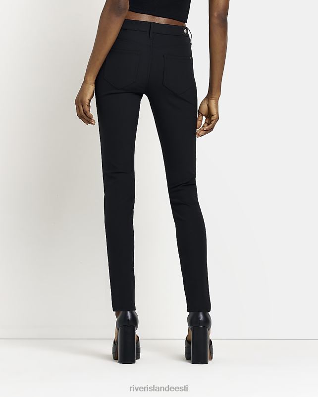kehakate must naised River Island keskmise kõrgusega kitsad püksid 44TLL4505