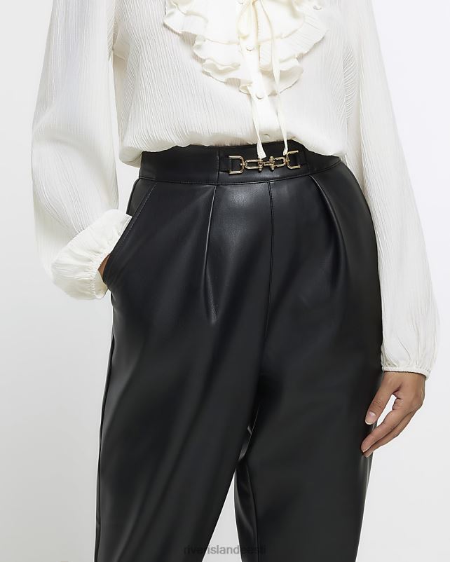 kehakate must naised River Island kunstnahast sigaretipüksid 44TLL250