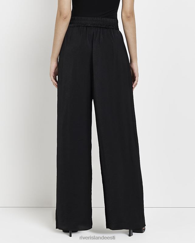 kehakate must naised River Island palazzo laia säärega püksid 44TLL4734