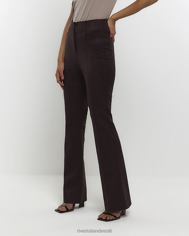 kehakate pruun naised River Island suedette laienevad püksid 44TLL4323