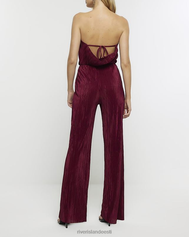 kehakate punane naised River Island plisse laienevad püksid 44TLL887