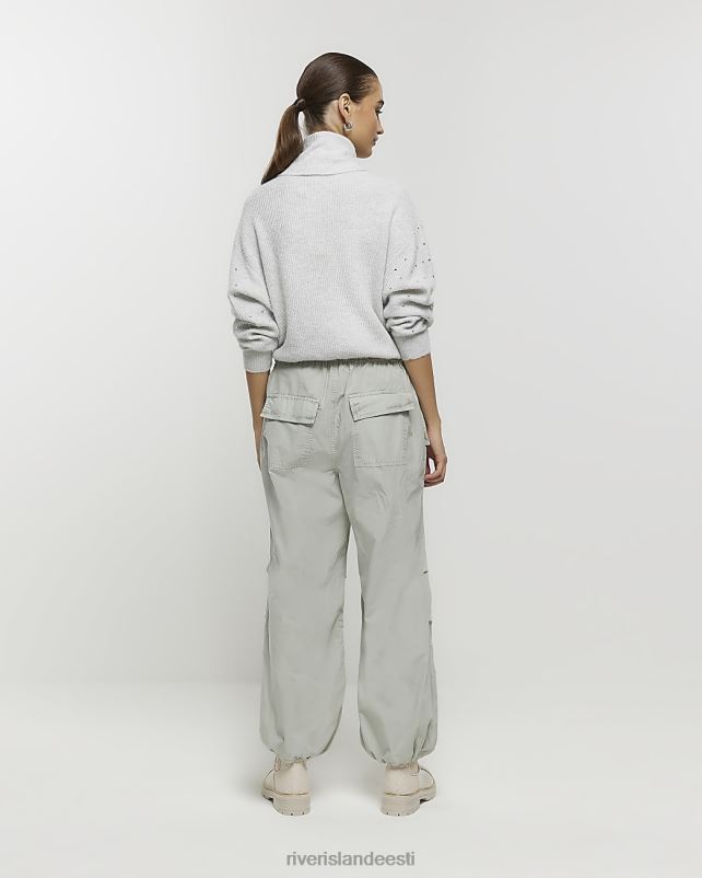 kehakate roheline naised River Island kaunistatud langevarjupüksid 44TLL1683
