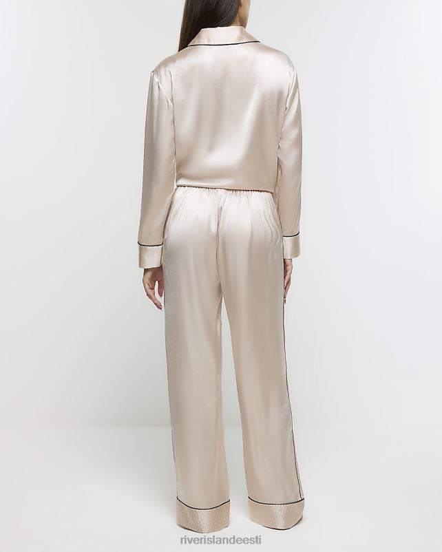 kehakate roosa naised River Island satiinkaunistusega pidžaamapüksid 44TLL4033