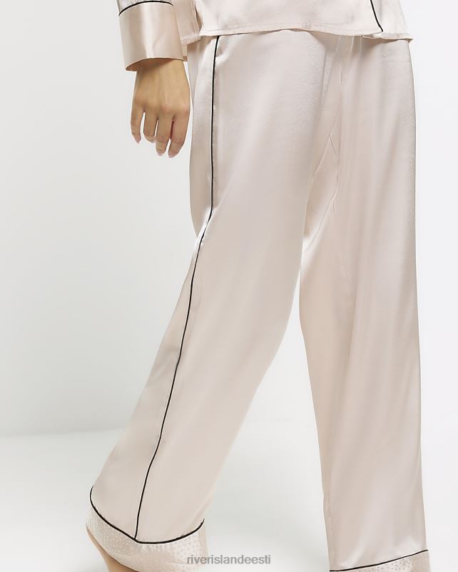 kehakate roosa naised River Island satiinkaunistusega pidžaamapüksid 44TLL4033