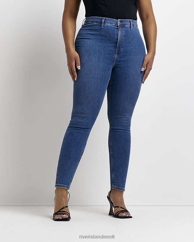 kehakate sinine naised River Island pluss kõrge vöökohaga jeggings 44TLL2263