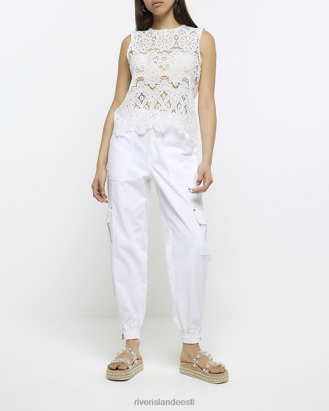 kehakate valge naised River Island cargo püksid 44TLL1792
