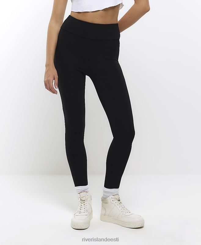 kehakate must naised River Island kõrge vöökohaga retuusid 44TLL3741