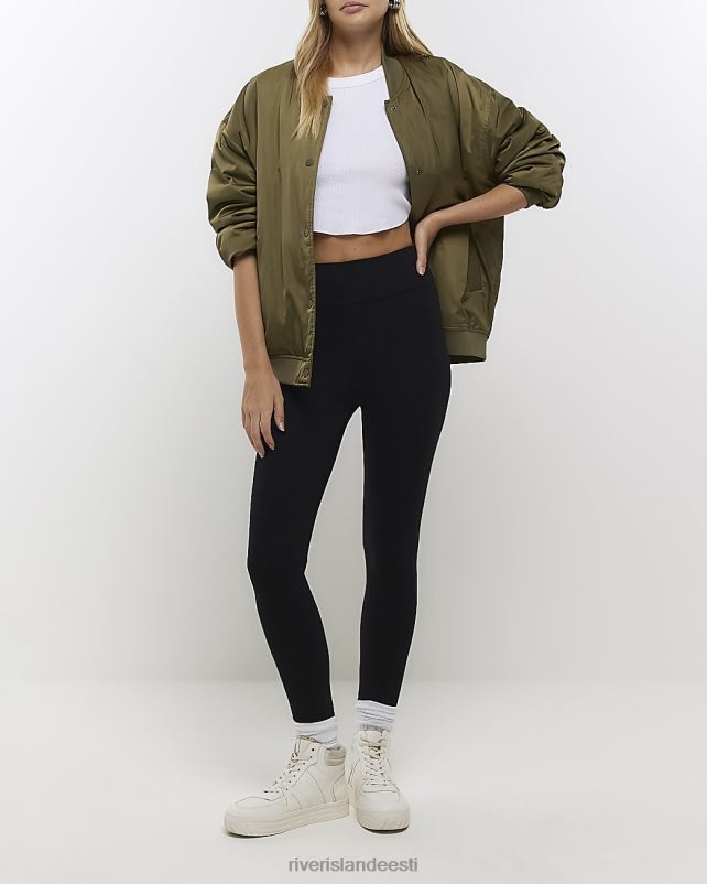 kehakate must naised River Island kõrge vöökohaga retuusid 44TLL3741