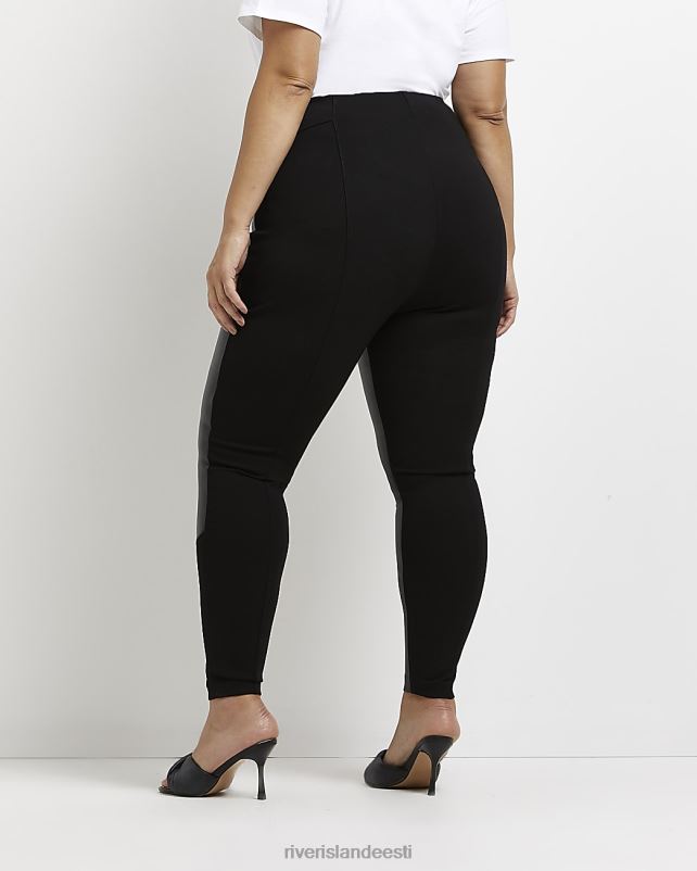 kehakate must naised River Island pluss kunstnahast retuusid 44TLL5137