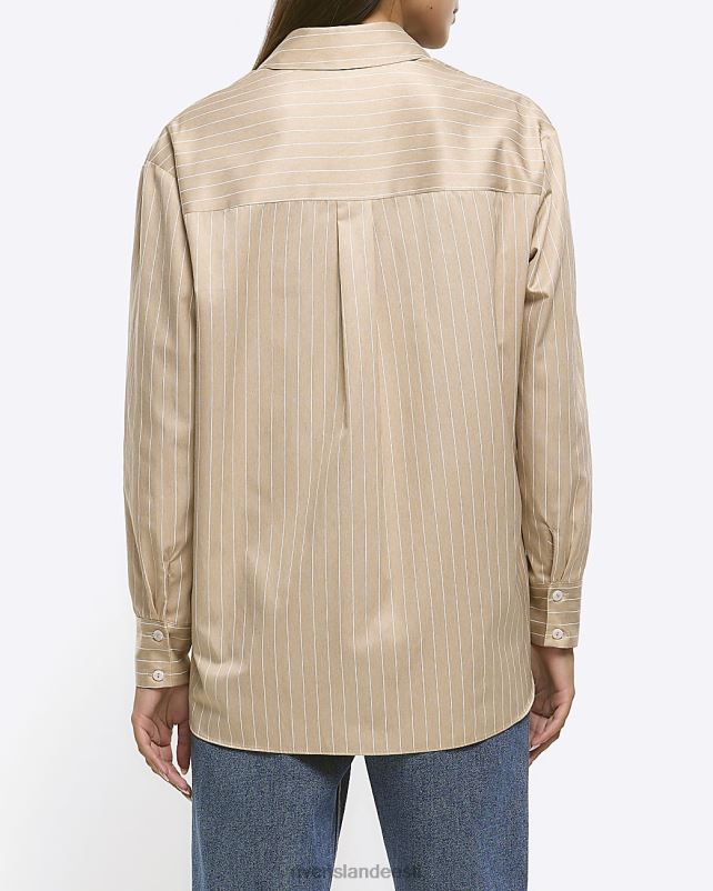 kehakate beež naised River Island popliinitriibuline särk 44TLL319