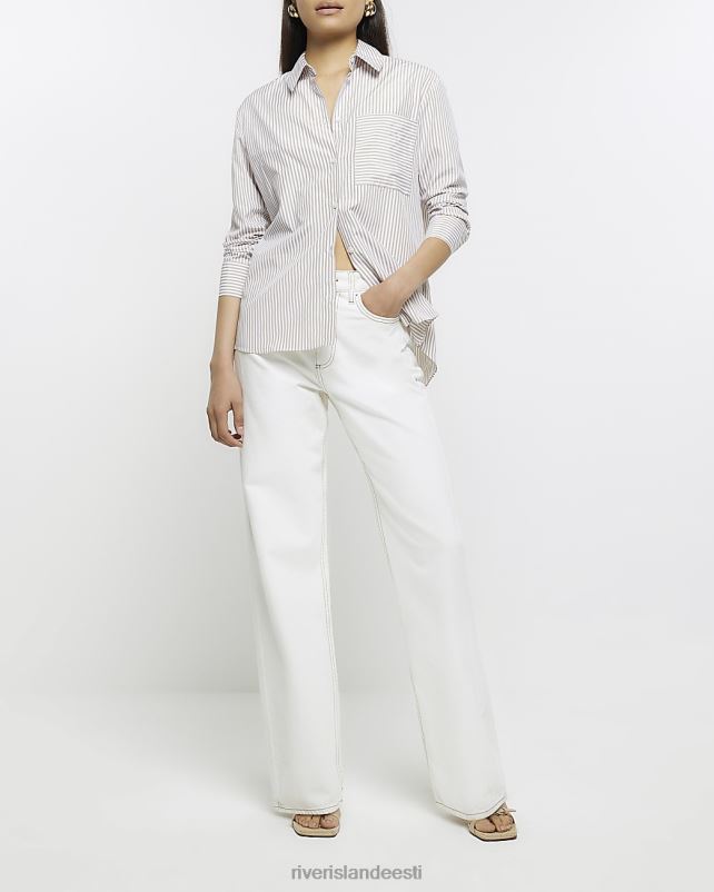 kehakate beež naised River Island triibuline särk 44TLL320