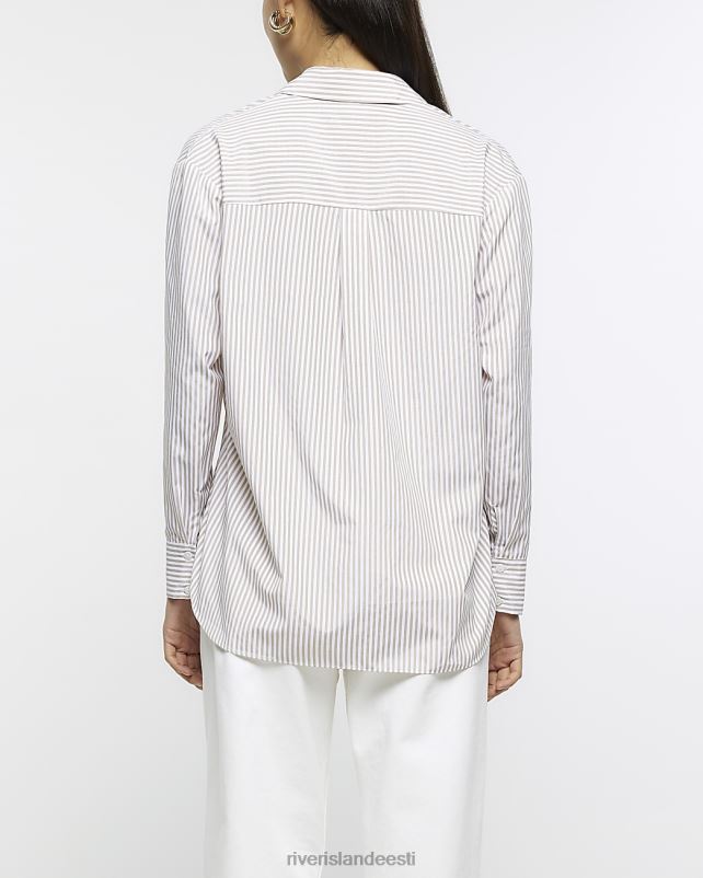 kehakate beež naised River Island triibuline särk 44TLL320