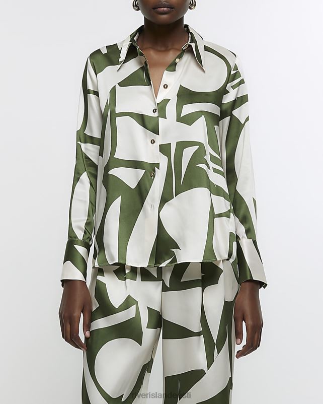 kehakate khaki naised River Island ülisuur satiinsärk 44TLL1375