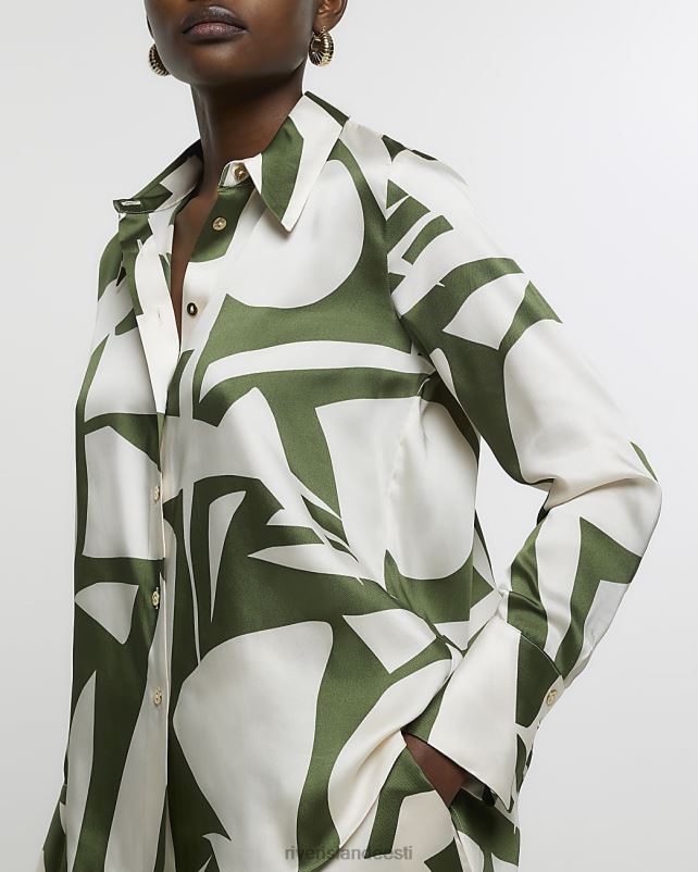 kehakate khaki naised River Island ülisuur satiinsärk 44TLL1375