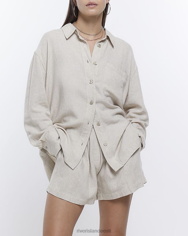 kehakate kivi naised River Island linasega ülisuur särk 44TLL1244