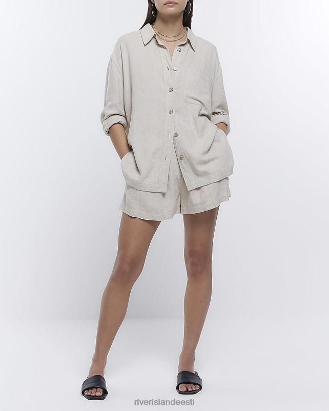 kehakate kivi naised River Island linasega ülisuur särk 44TLL1244