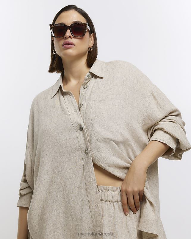 kehakate kivi naised River Island pluss linasega ülisuur särk 44TLL2215