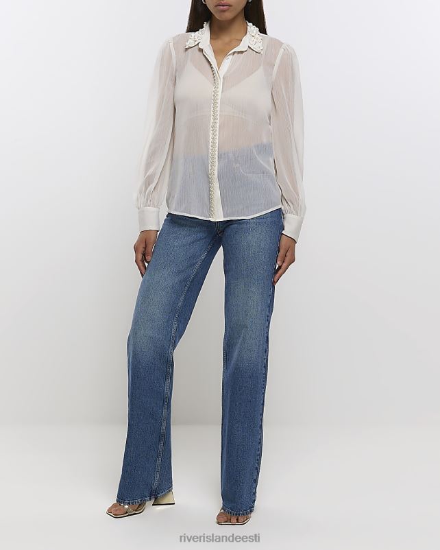 kehakate kreem naised River Island šifooniga kaunistatud särk 44TLL1136