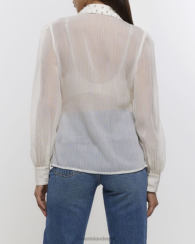 kehakate kreem naised River Island šifooniga kaunistatud särk 44TLL1136