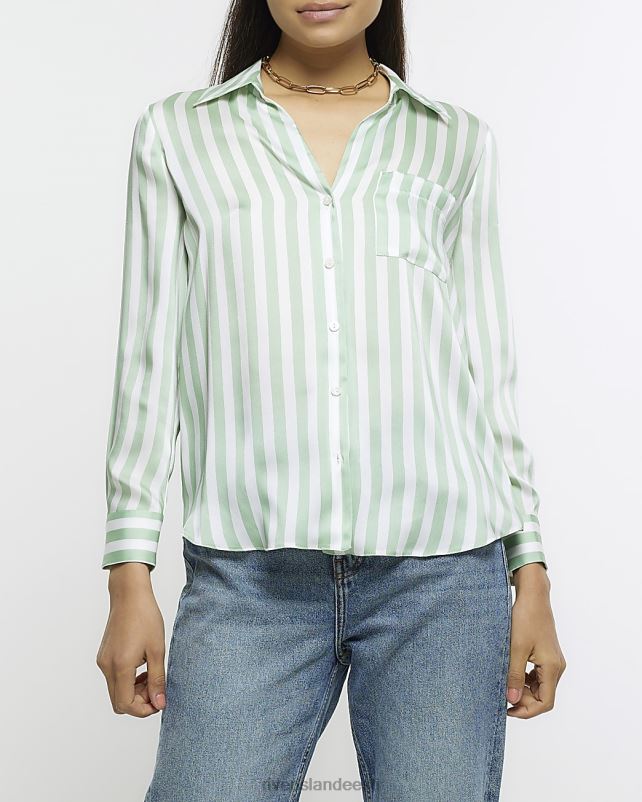 kehakate roheline naised River Island satiintriibuline särk 44TLL1306