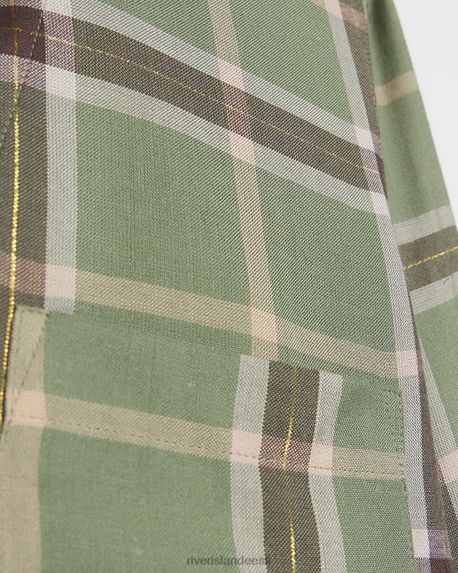 kehakate roheline naised River Island vaadata pikkade varrukatega särki 44TLL3765