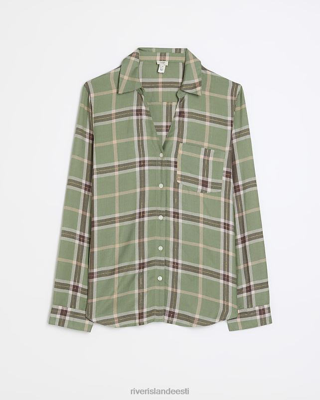 kehakate roheline naised River Island vaadata pikkade varrukatega särki 44TLL3765