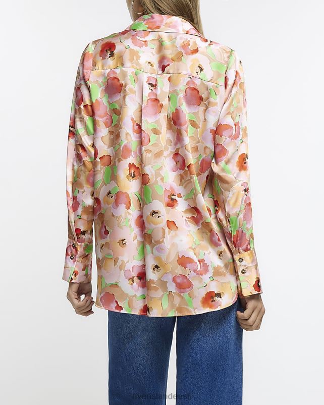 kehakate roosa naised River Island lilleline ülisuur särk 44TLL1378