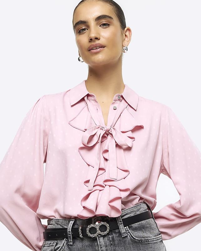 kehakate roosa naised River Island lipsuga särk 44TLL195