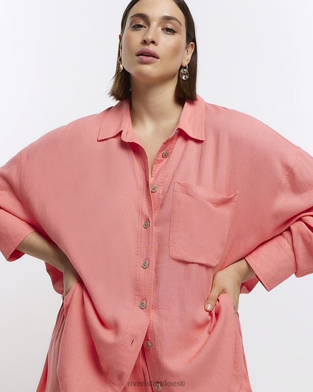 kehakate roosa naised River Island pluss linasega ülisuur särk 44TLL2216