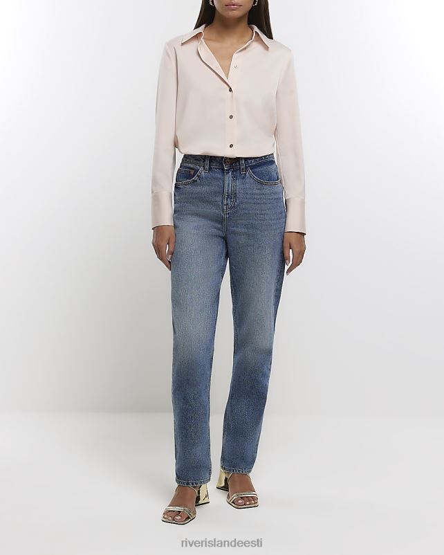 kehakate roosa naised River Island satiinist ülisuur pikkade varrukatega särk 44TLL1377