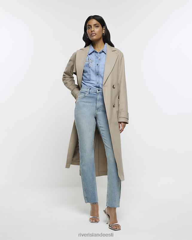 kehakate sinine naised River Island kaunistatud teksasärk 44TLL3839