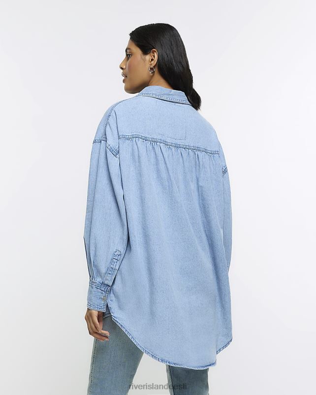 kehakate sinine naised River Island kaunistatud teksasärk 44TLL3839