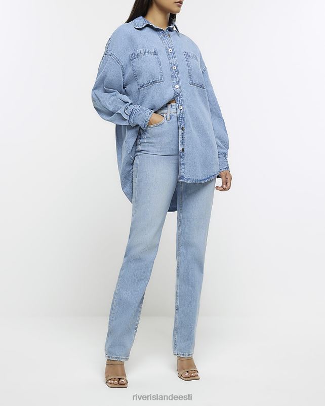 kehakate sinine naised River Island ülisuur teksasärk 44TLL4233