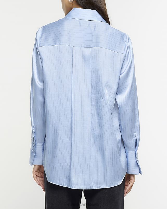 kehakate sinine naised River Island satiintriibuline särk 44TLL842