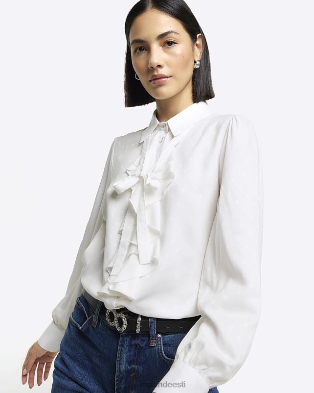 kehakate valge naised River Island lipsuga särk 44TLL196