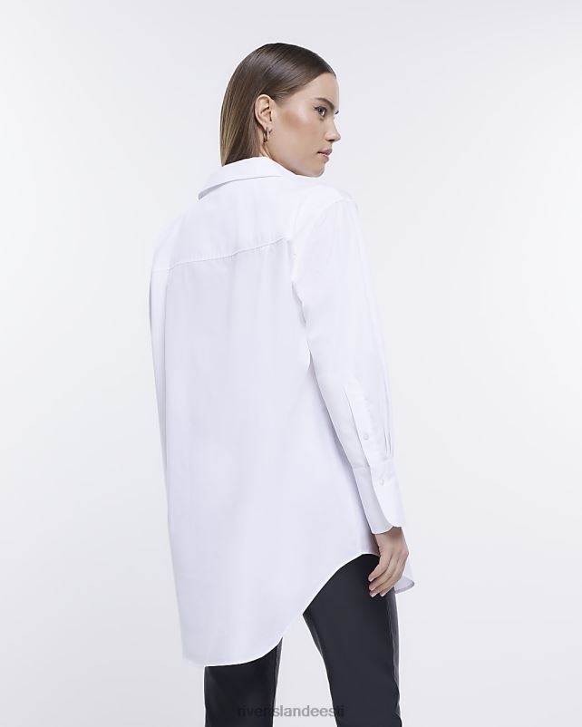 kehakate valge naised River Island ülisuur pikkade varrukatega särk 44TLL4782