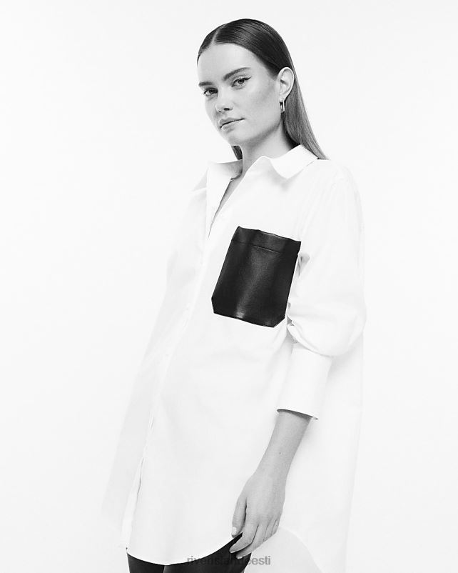 kehakate valge naised River Island ülisuur pikkade varrukatega särk 44TLL4782