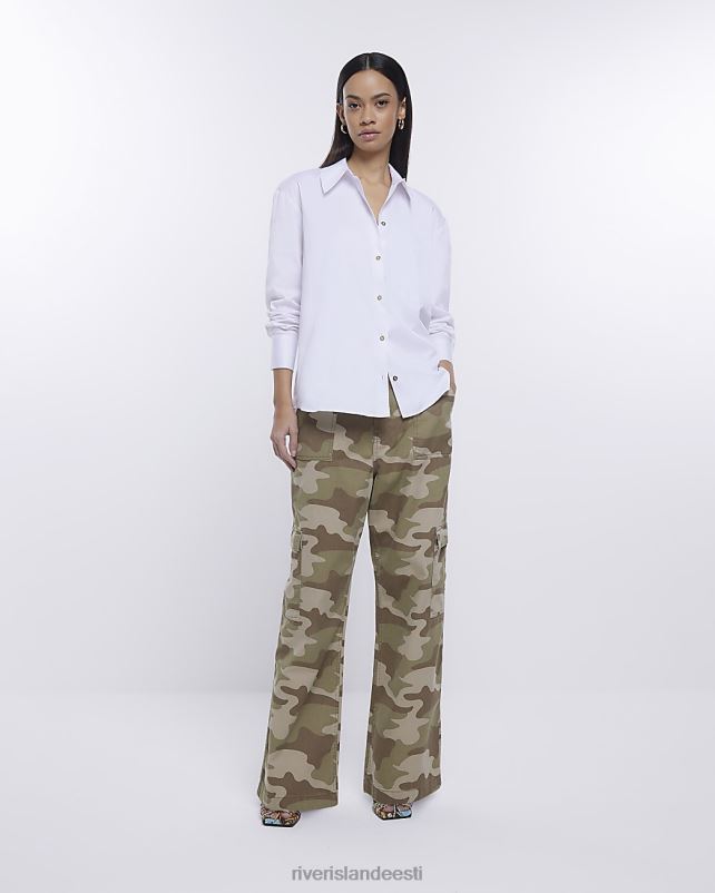 kehakate valge naised River Island ülisuur pikkade varrukatega särk 44TLL4911