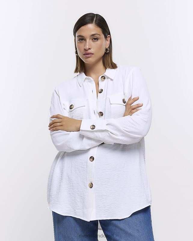 kehakate valge naised River Island pluss tekstuuriga särk 44TLL5111