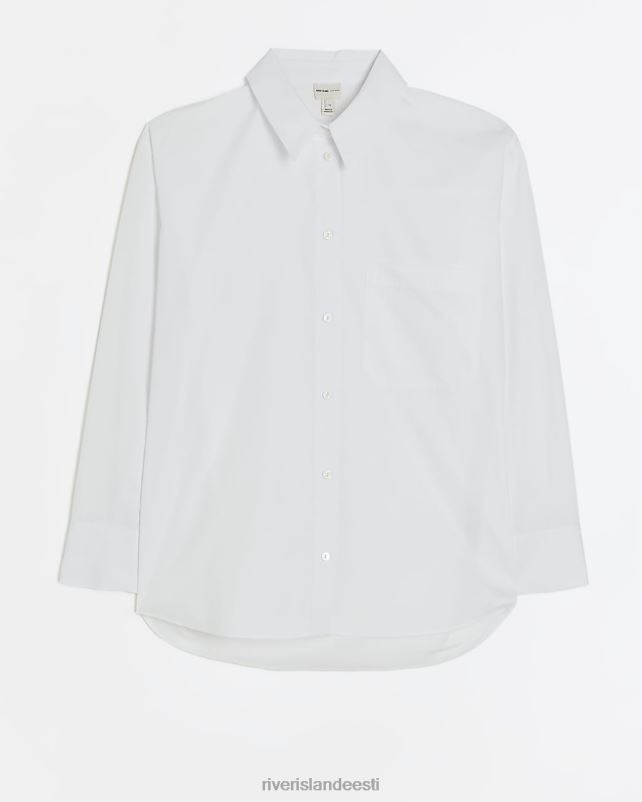 kehakate valge naised River Island poplinist ülisuur särk 44TLL3734