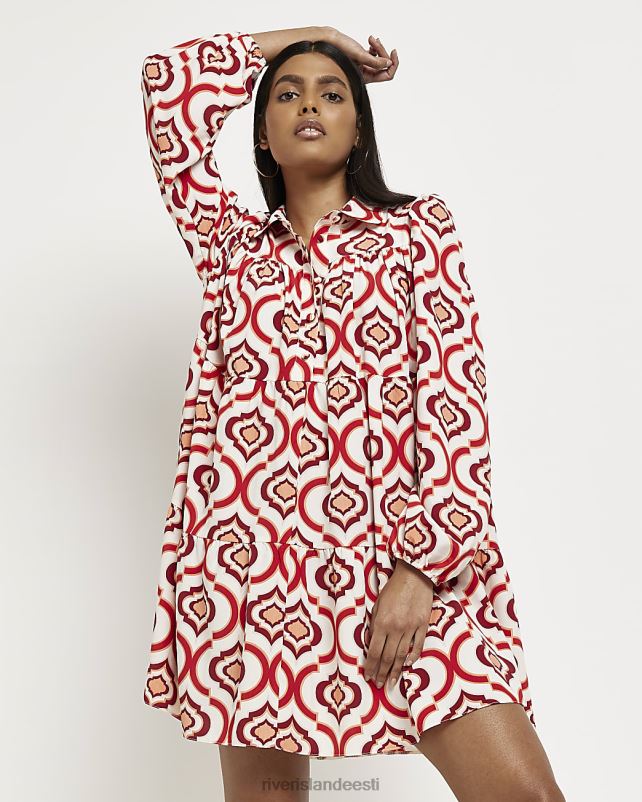 kehakate oranž naised River Island pikkade varrukatega minisärkkleit 44TLL2163