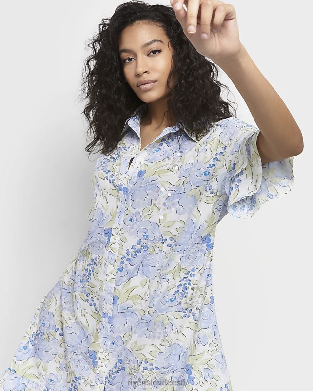 kehakate sinine naised River Island lilleline minisärkkleit 44TLL2195