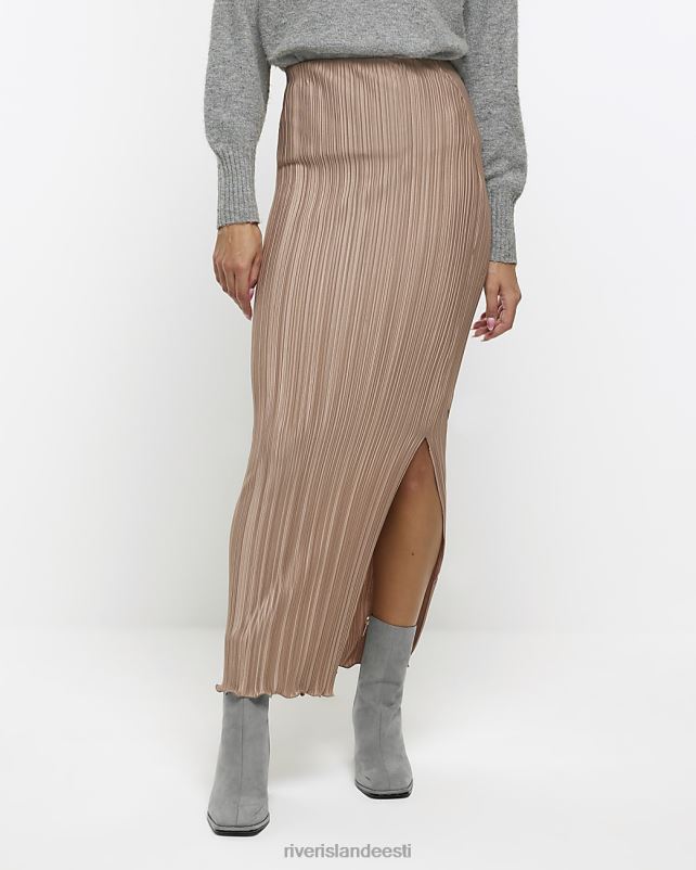 kehakate beež naised River Island plisse maxi seelik 44TLL4321