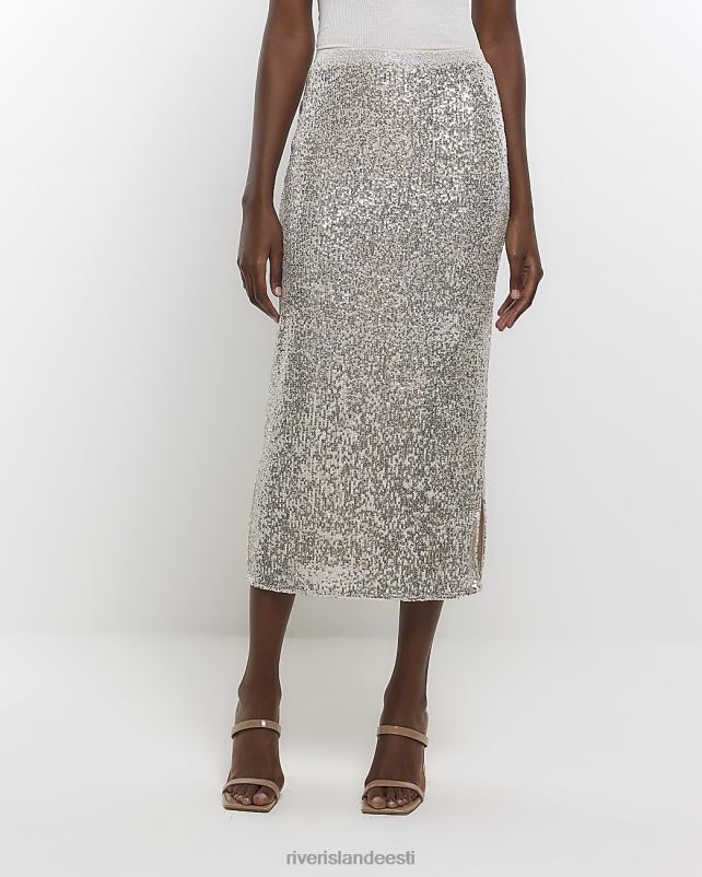 kehakate hõbedane naised River Island litriga midiseelik 44TLL153