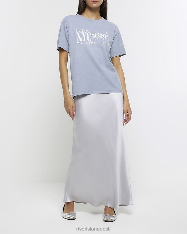 kehakate hõbedane naised River Island satiinist maxi seelik 44TLL48