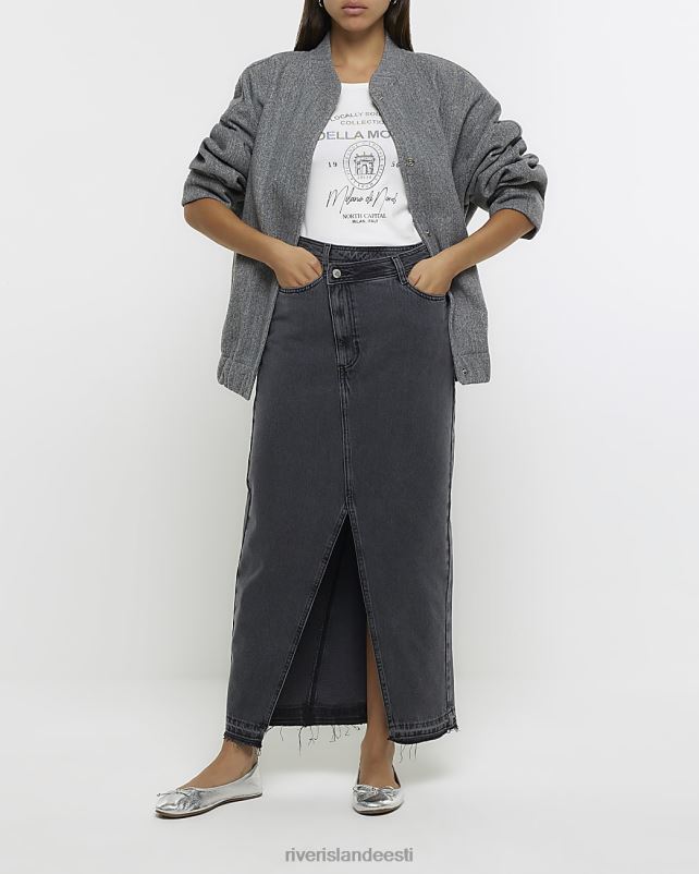 kehakate hall naised River Island asümmeetrilise vöökohaga teksaseelik 44TLL171