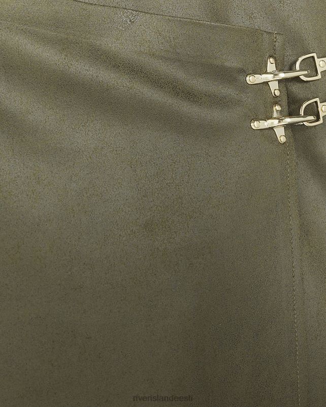 kehakate khaki naised River Island kunstnahast pandlaga miniseelik 44TLL29
