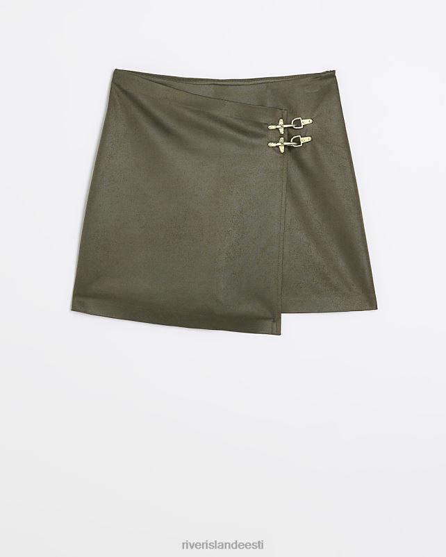 kehakate khaki naised River Island kunstnahast pandlaga miniseelik 44TLL29