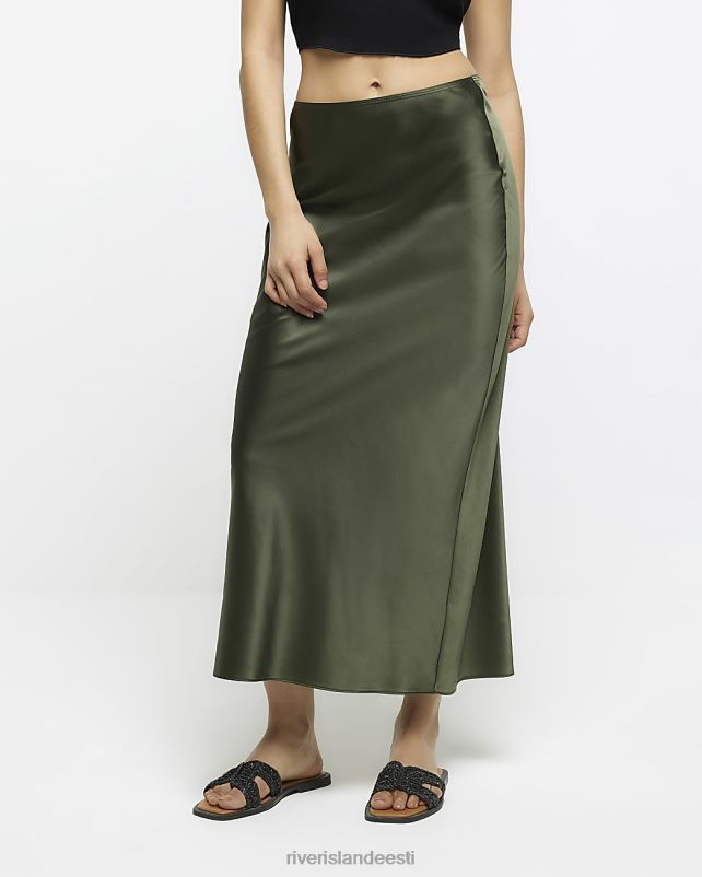 kehakate khaki naised River Island satiinist maxi seelik 44TLL42