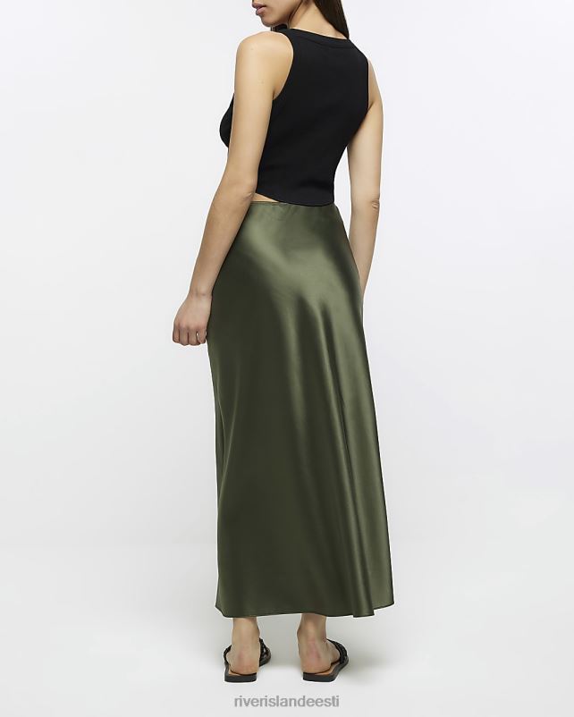 kehakate khaki naised River Island satiinist maxi seelik 44TLL42